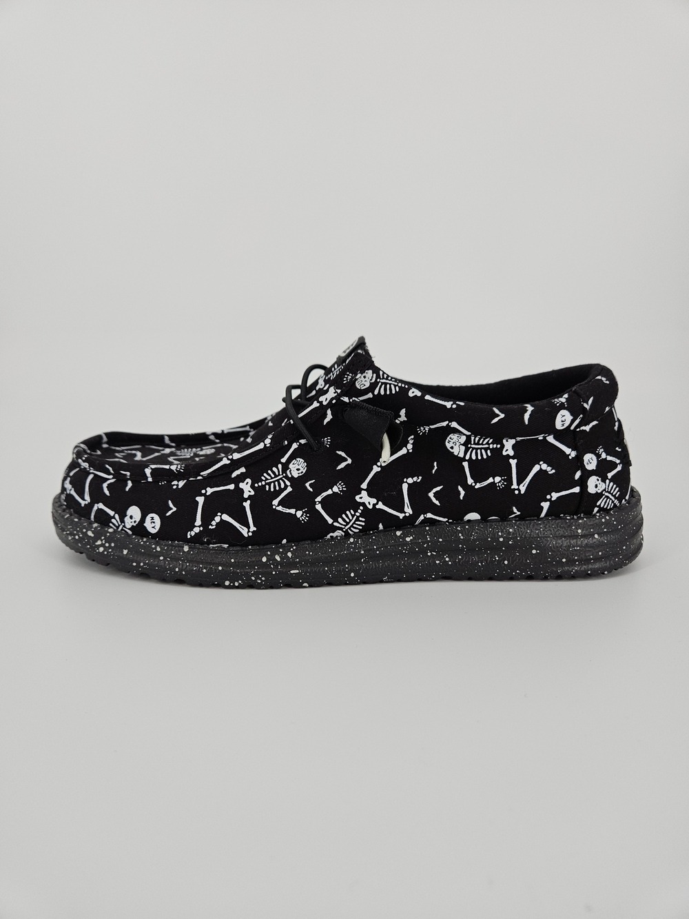 Hey Dude Wally Skeleton Black Slip On Shoes Men's Size 10 Halloween NWT